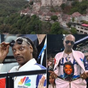 Snoop Dogg came fitted in his Simone Biles shirt to watch Team USA /d